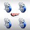 Service Caster 4 Inch SS Blue Polyurethane Wheel Swivel Bolt Hole Caster Set with Brake SCC SCC-SSBH20S414-PPUB-BLUE-TLB-4 - alternate 3